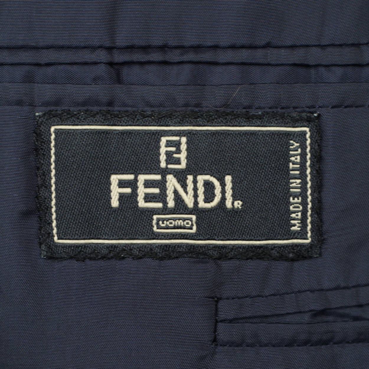 Fendi Loro Piana Pure Cashmere Jacket Navy Blue Blazer Size L 44 Made in Italy - Poppy's Vintage Clothing