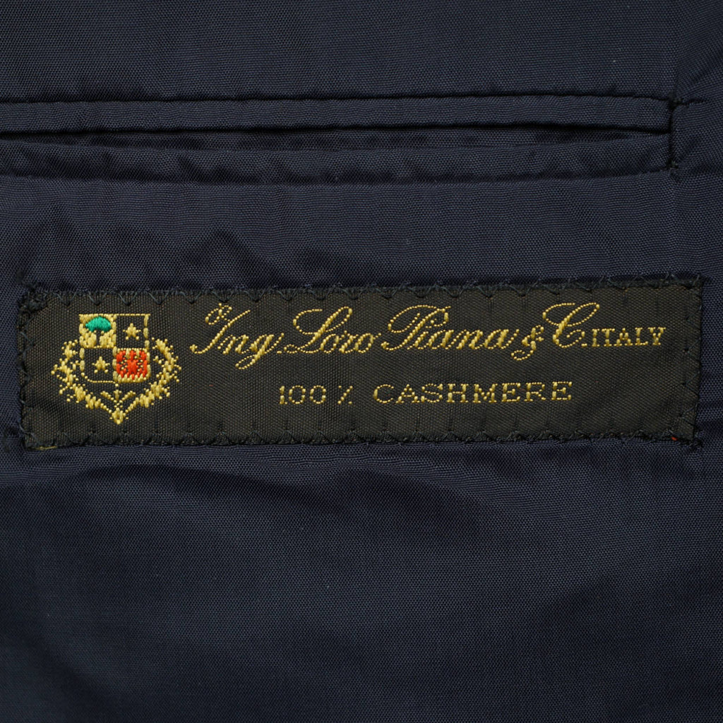 Fendi Loro Piana Pure Cashmere Jacket Navy Blue Blazer Size L 44 Made in Italy - Poppy's Vintage Clothing