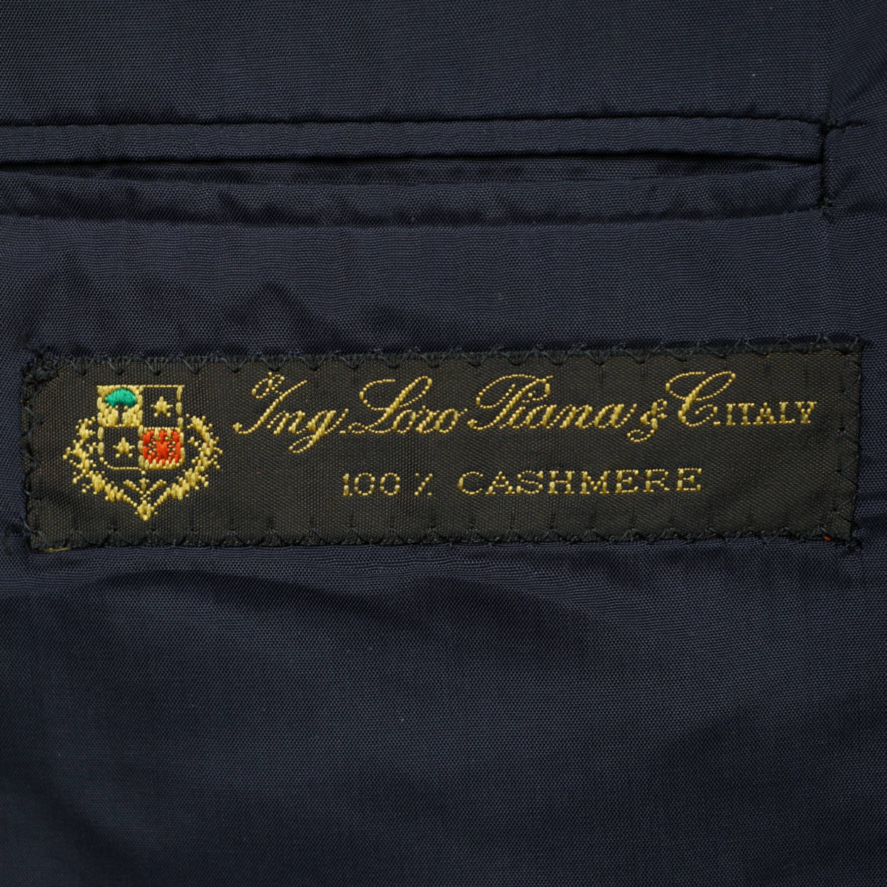 Fendi Loro Piana Pure Cashmere Jacket Navy Blue Blazer Size L 44 Made in Italy - Poppy's Vintage Clothing