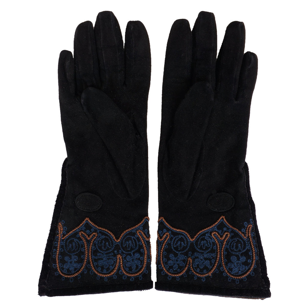 Vintage Fendi Suede Womens Gloves - Poppy's Vintage Clothing