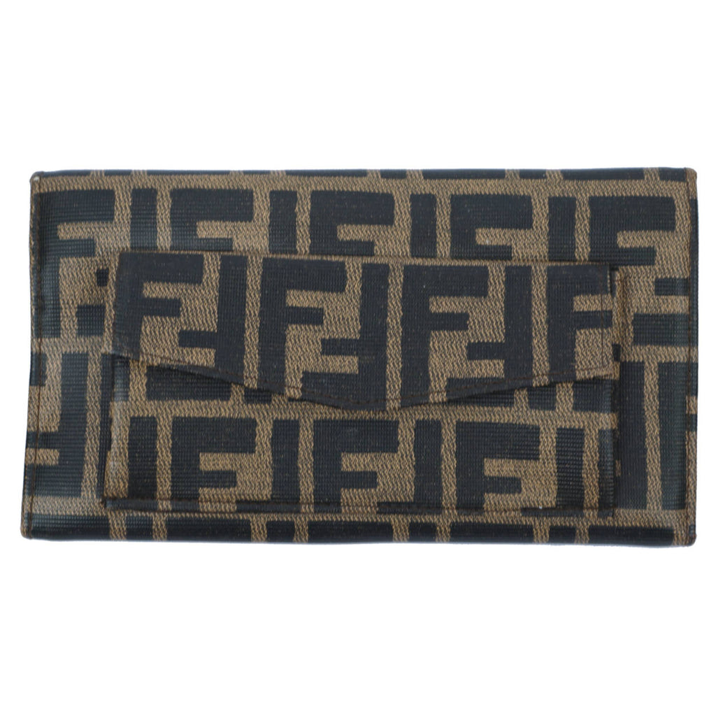 Vintage 1970s Fendi Zucca Wallet F Monogram Canvas - Poppy's Vintage Clothing