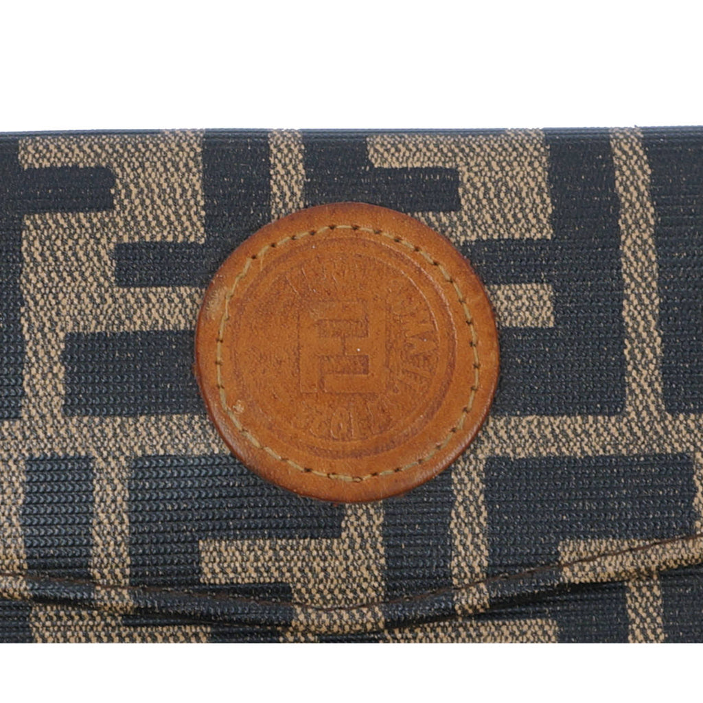 Vintage 1970s Fendi Zucca Wallet F Monogram Canvas - Poppy's Vintage Clothing