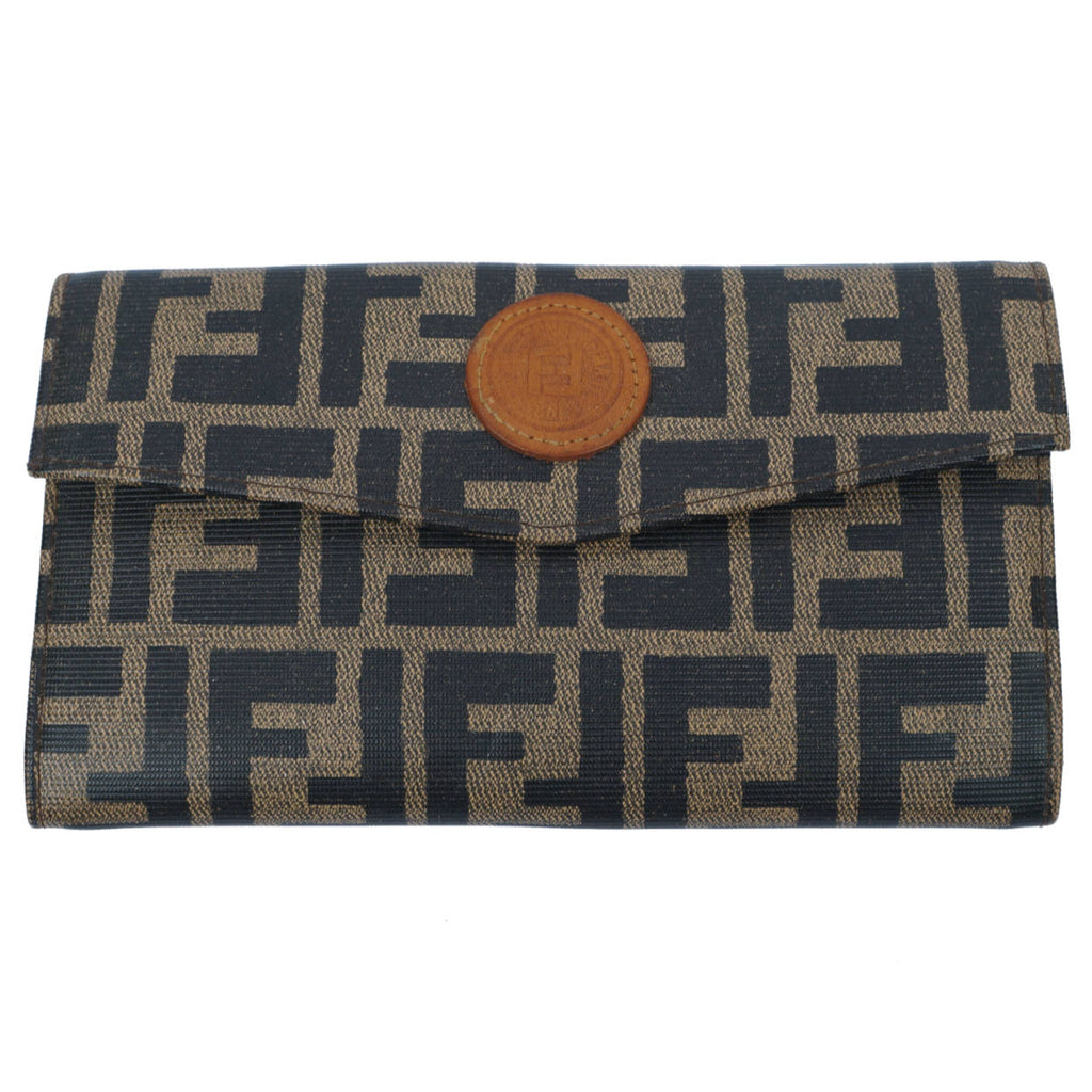Vintage 1970s Fendi Zucca Wallet F Monogram Canvas - Poppy's Vintage Clothing