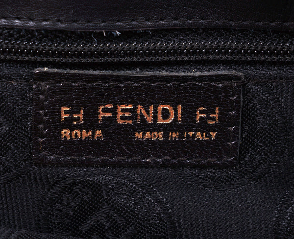 Vintage Fendi Leather Shoulder Bag - Ruby Lane