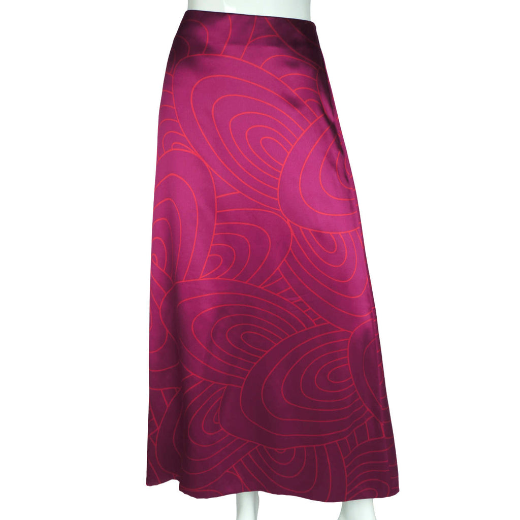 Vintage Louis Feraud Purple Silk Blouse & Maxi Skirt Sz 10 - Poppy's Vintage Clothing