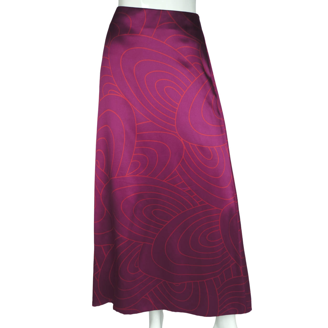Vintage Louis Feraud Purple Silk Blouse & Maxi Skirt Sz 10 - Poppy's Vintage Clothing