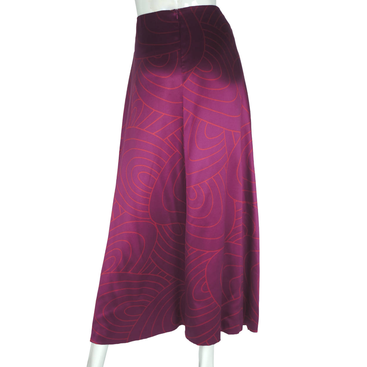 Vintage Louis Feraud Purple Silk Blouse & Maxi Skirt Sz 10 - Poppy's Vintage Clothing