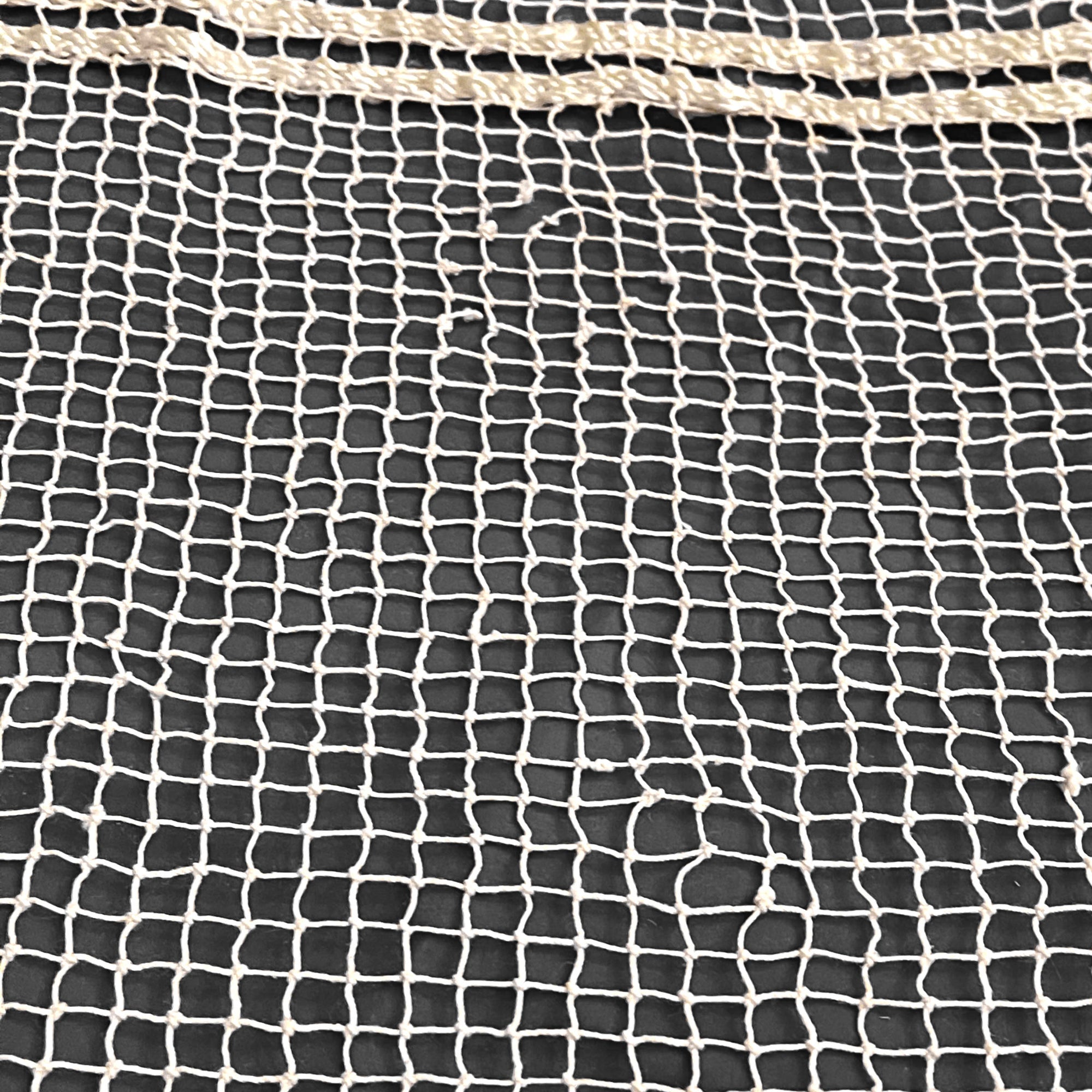 Vintage Handmade Lace Curtain Fishermans Net Hand Knotted