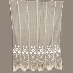 Vintage Handmade Lace Curtain Fishermans Net Hand Knotted