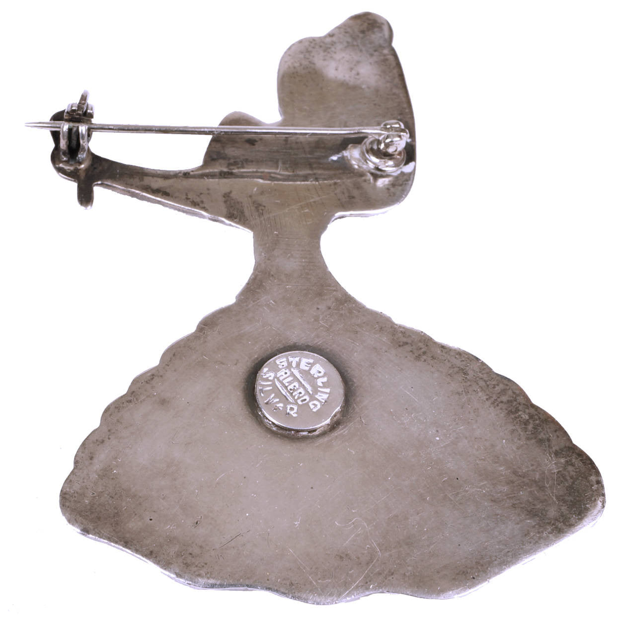 Vintage Mexican Sterling Silver Figural Brooch Latin Dancer Playing Maracas by Alero - Poppy's Vintage Clothing