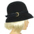 Vintage 60s Mod Bucket Hat by Flechet Black Velvet Fur Felt - Poppy's Vintage Clothing