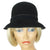 Vintage 60s Mod Bucket Hat by Flechet Black Velvet Fur Felt - Poppy's Vintage Clothing