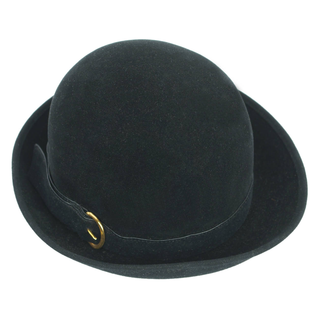 Vintage 60s Mod Bucket Hat by Flechet Black Velvet Fur Felt - Poppy's Vintage Clothing