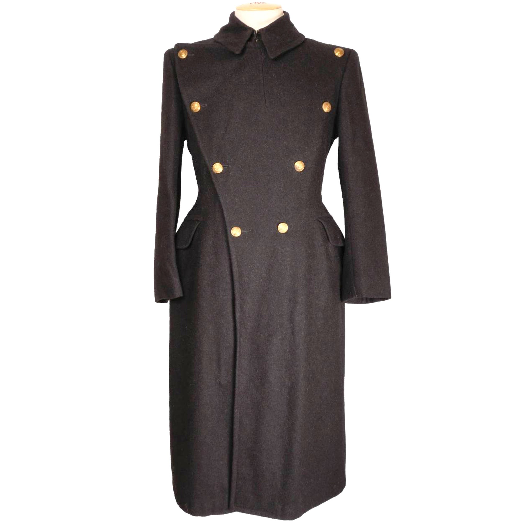 Vintage Royal Military College Coat Wool Overcoat RMC Canada