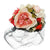 Vintage 1940s Fascinator Floral Tilt Hat Rose Flower Bouquet with Net Veil - Poppy's Vintage Clothing