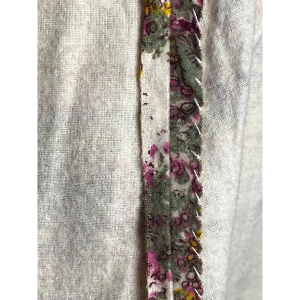 Vintage 1940s 50s Dressing Gown Cotton Flannel Robe Sz M