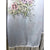 1930s Vintage Fringed Silk Shawl Floral Printed Wrap