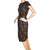 Vintage 1960s Cocktail Dress Floral Woven Satin Brown and Black Size M - Poppy's Vintage Clothing
