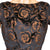Vintage 1960s Cocktail Dress Floral Woven Satin Brown and Black Size M - Poppy's Vintage Clothing