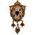 Vintage 1950s Florenza Victorian Revival Pendant Brooch - Poppy's Vintage Clothing