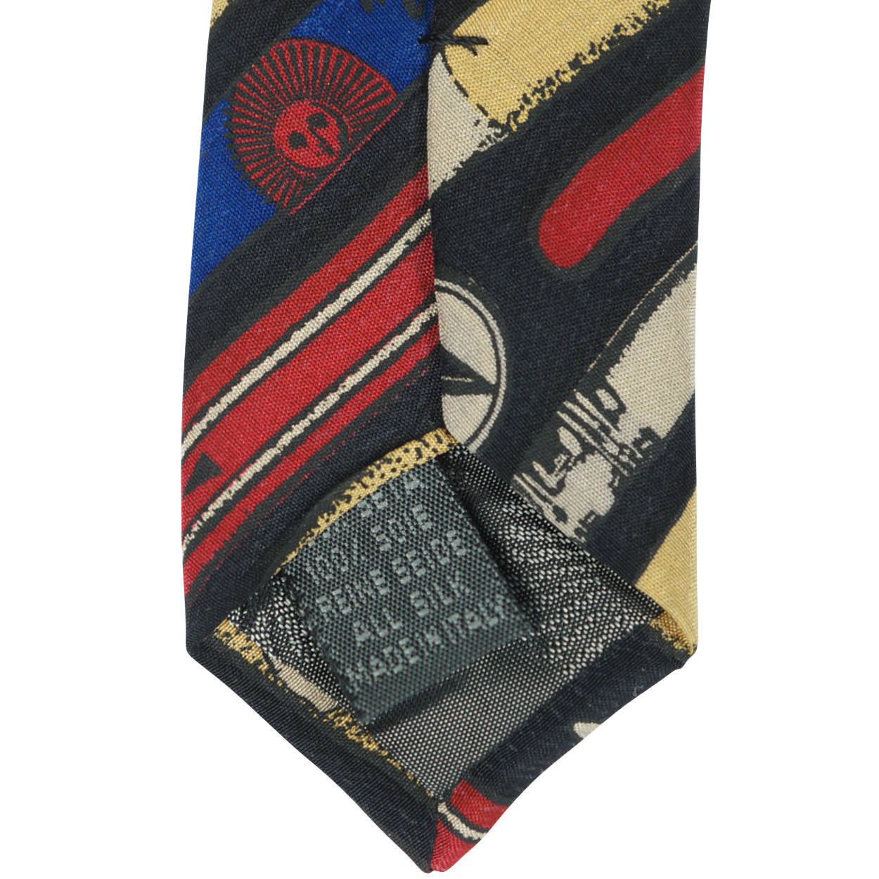 Vintage Fornasetti Silk Tie Strumenti Da Disegno Pencils Etc - Poppy's Vintage Clothing