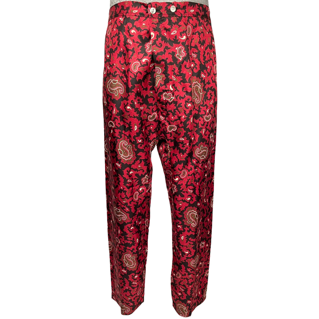 Vintage 1960s Silk Pyjamas & Robe Paisley Dressing Gown M L
