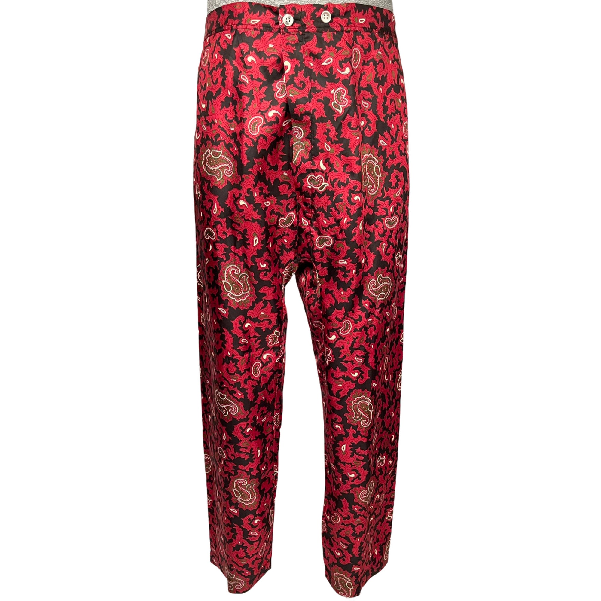 Vintage 1960s Silk Pyjamas & Robe Paisley Dressing Gown M L