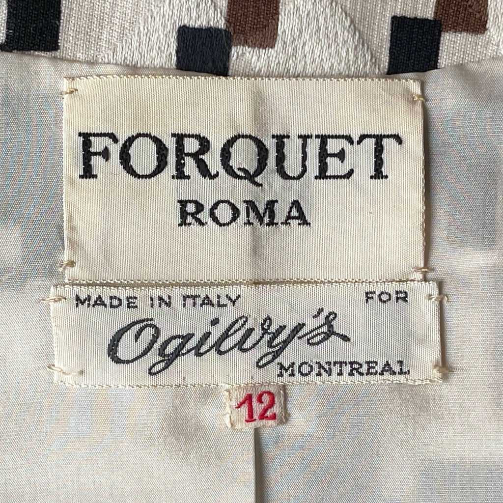 Vintage 60s Federico Forquet Dress w Jacket Italian Couture