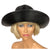 Vintage 60s Frank Olive Black Milan Straw Hat Bloomingdales NY
