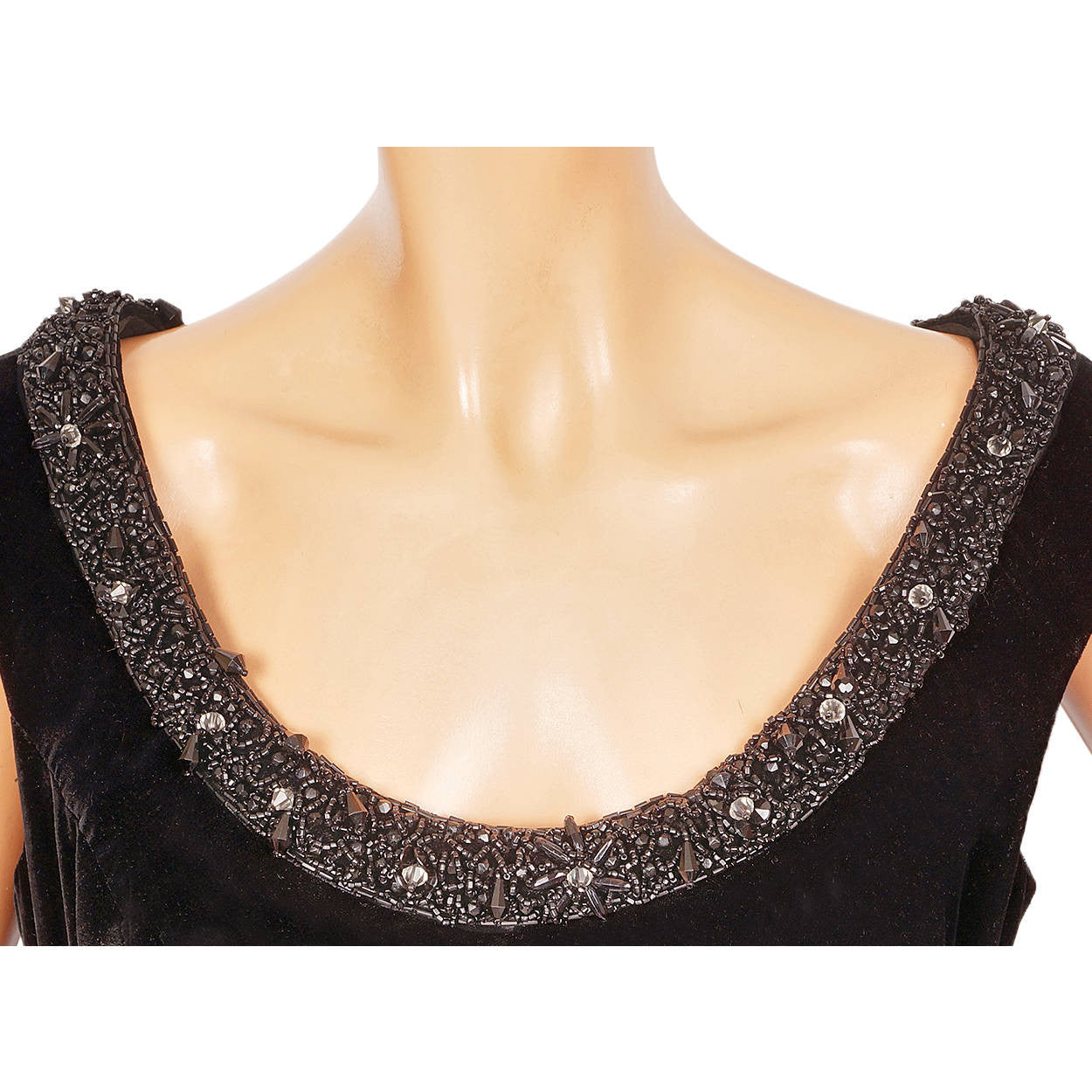 Vintage 1960s Black Velvet Evening Gown Haute Couture -  Frank Oujezdsky - Poppy's Vintage Clothing