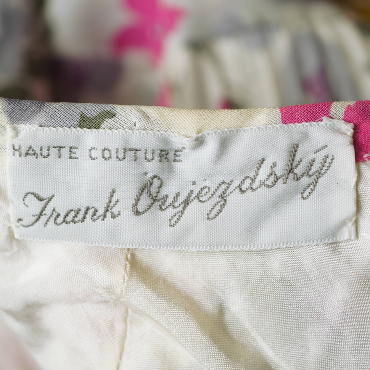 Vintage Blouse Floral Cotton Voile Frank Oujezdsky Haute Couture Montreal 1960s - Poppy's Vintage Clothing