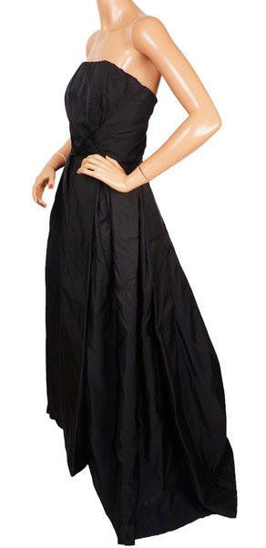 Vintage 1960s Evening Gown Haute Couture Strapless Dress in Black Silk – Poppy's Vintage Clothing