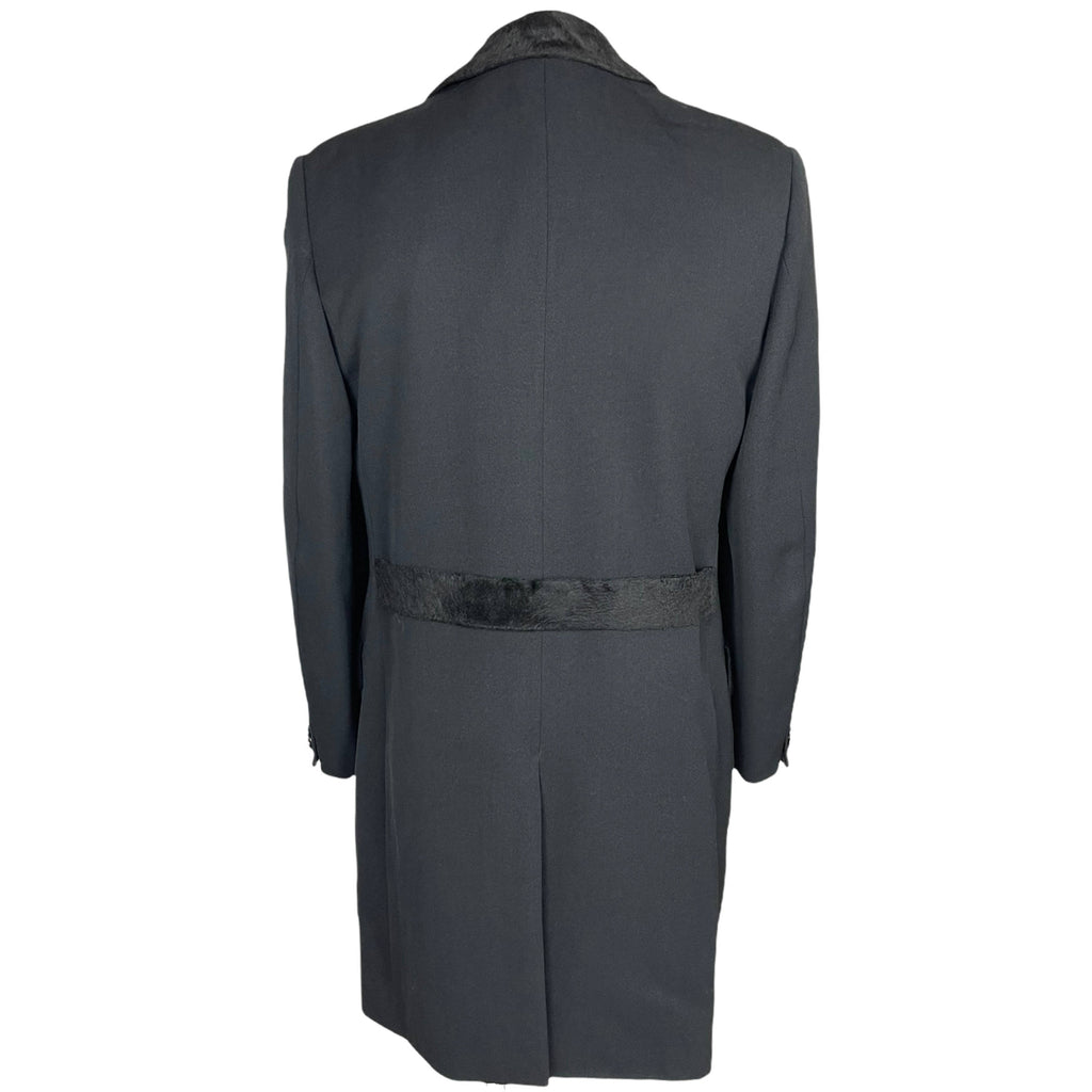Vintage 1960s Dandy Fashion Coat Wool Gabardine & Velvet M