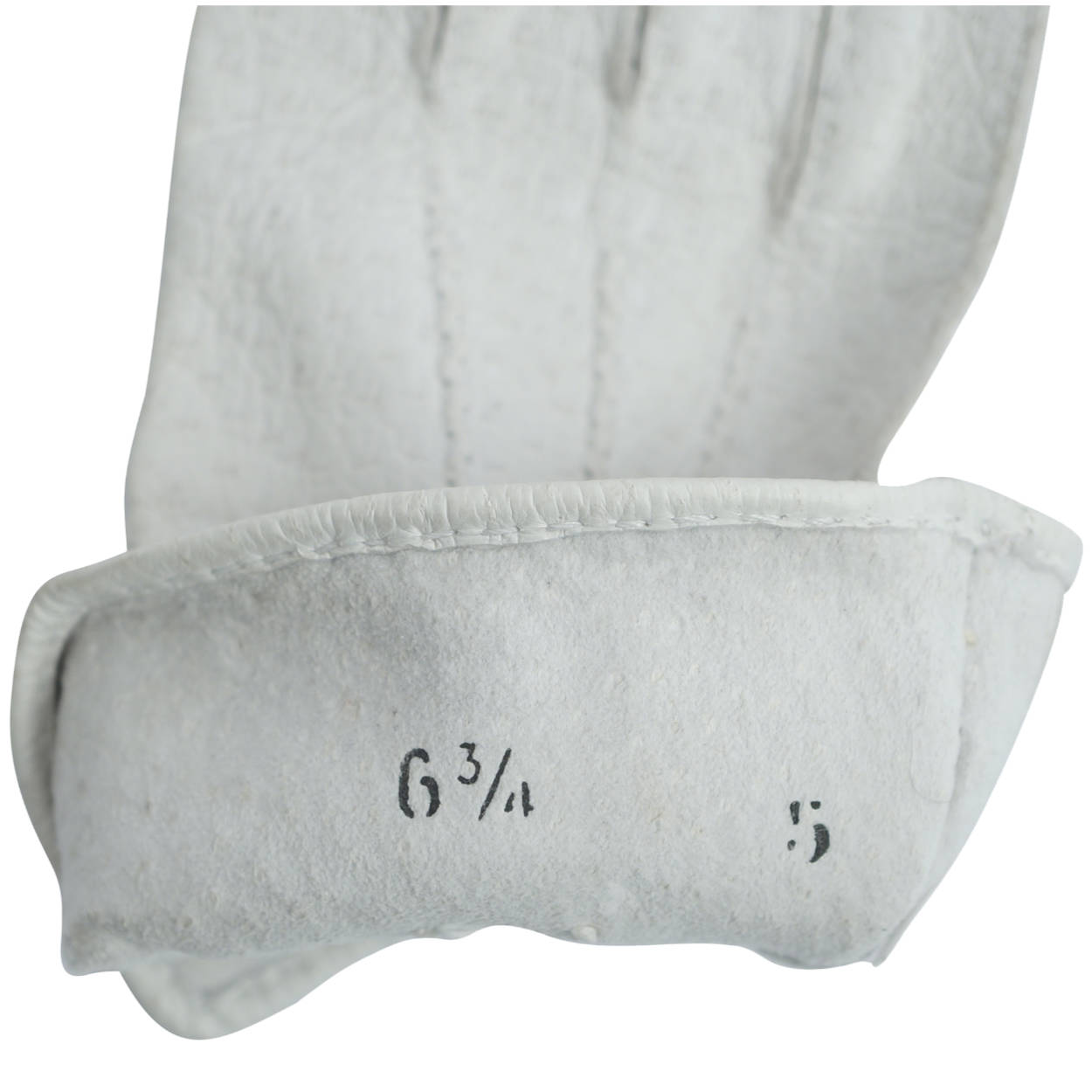 Vintage 60s French White Peccary Leather Gloves Size 6 3/4 - Poppy's Vintage Clothing