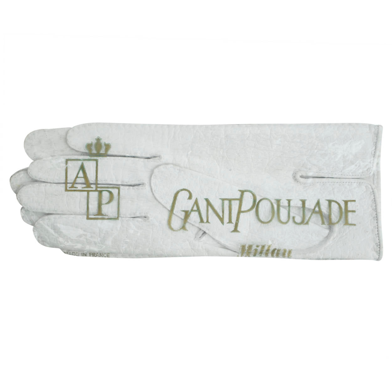 Vintage 60s French White Peccary Leather Gloves Size 6 3/4 - Poppy's Vintage Clothing