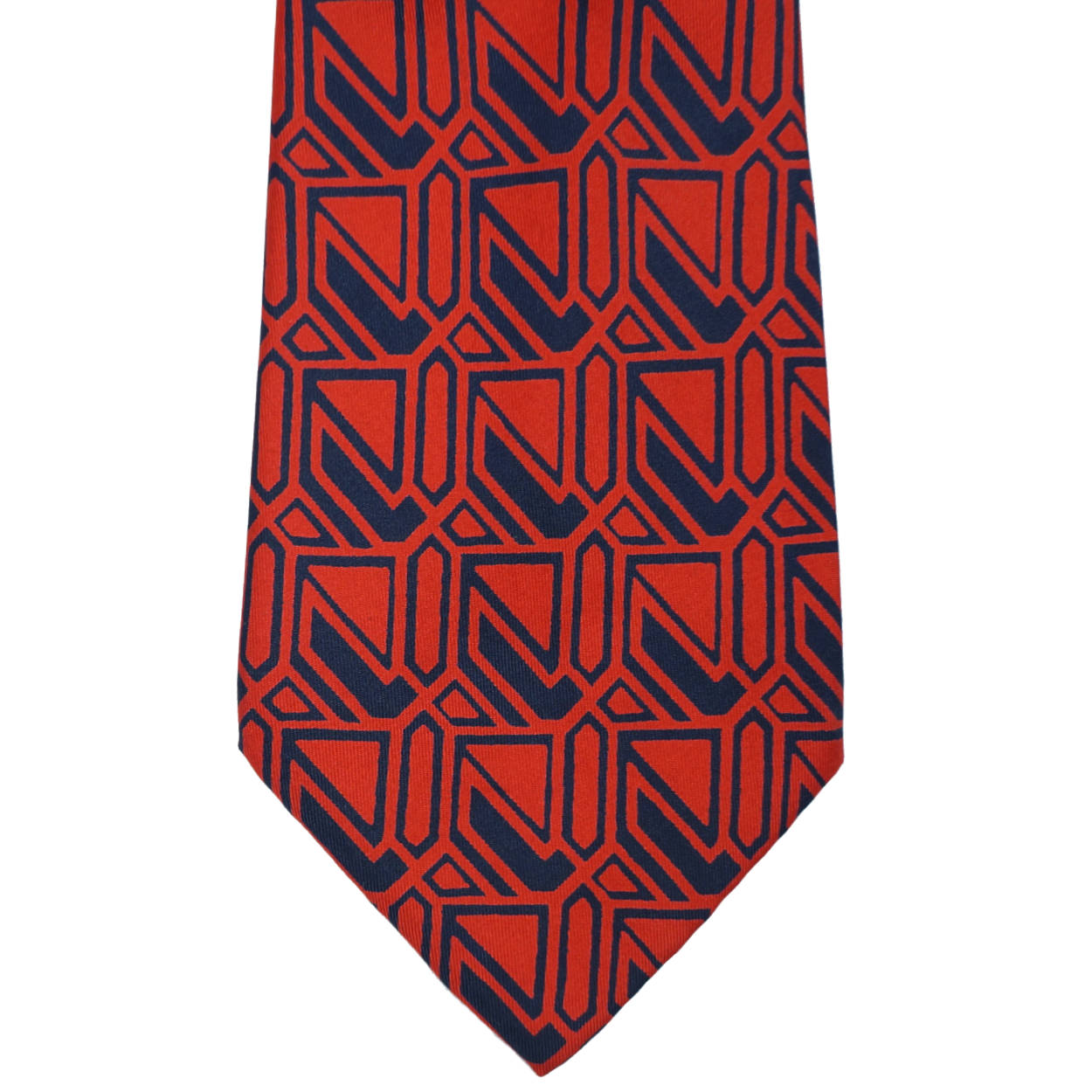 Vintage 70s Printed Silk Tie Gerard M Forman Paris London - Poppy's Vintage Clothing
