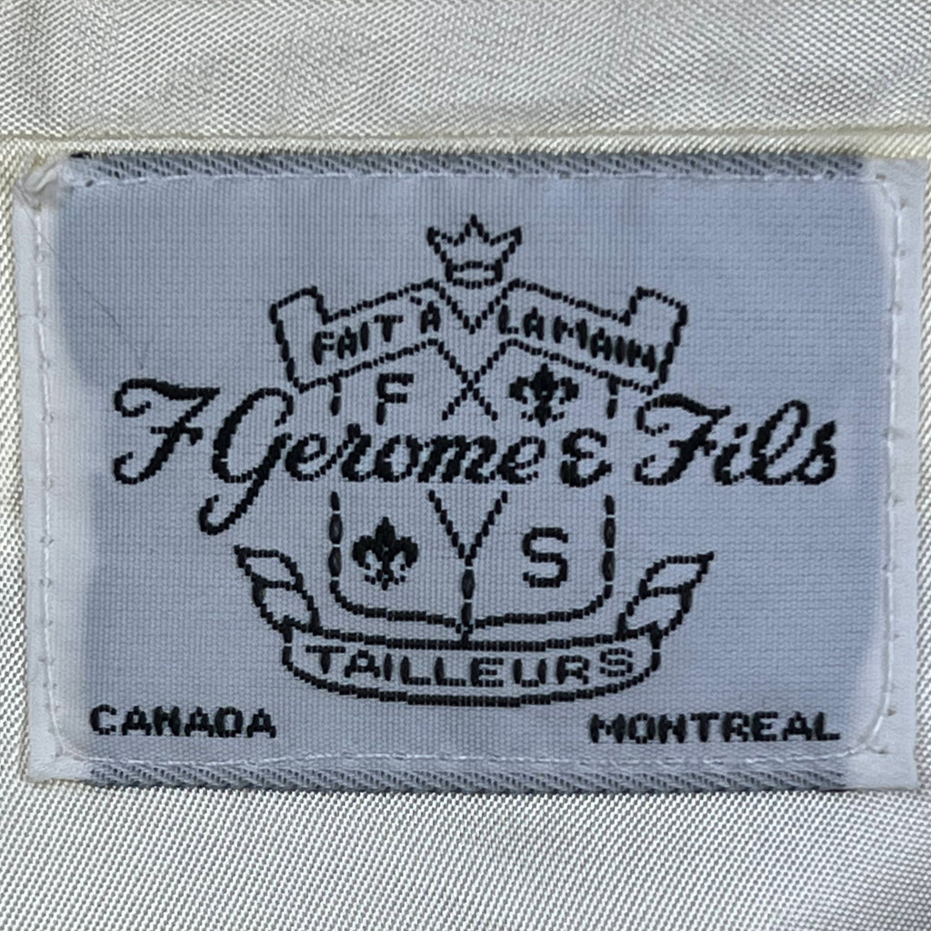 Vintage Mens White Silk Dinner Jacket Hand Tailored Sz M