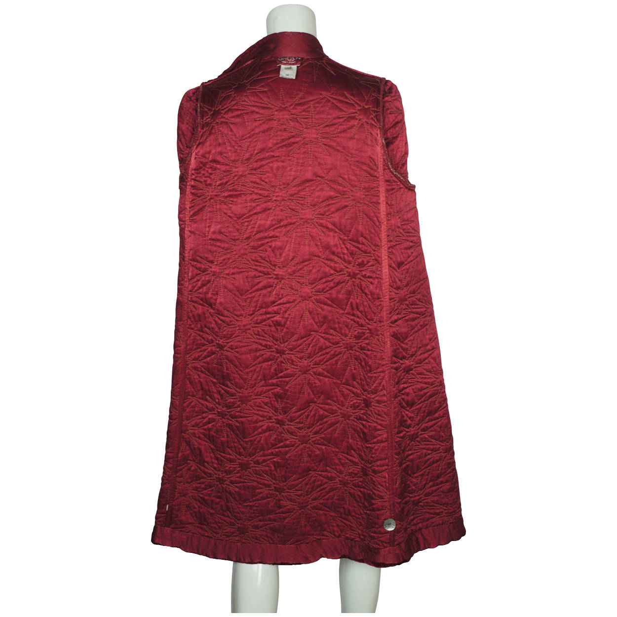 Vintage Ghost London Quilted Velvet Coat Ladies Size M - Poppy's Vintage Clothing