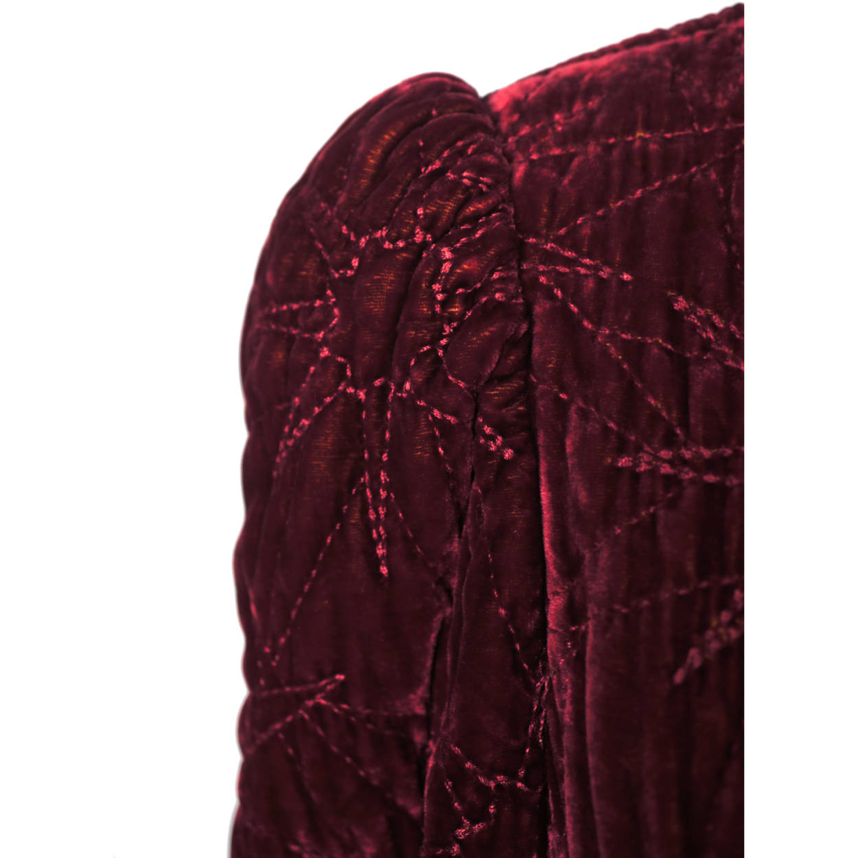 Vintage Ghost London Quilted Velvet Coat Ladies Size M - Poppy's Vintage Clothing