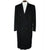 Vintage Mens Pure Cashmere Coat Black Overcoat Made in Italy Size L 44 - Poppy's Vintage Clothing