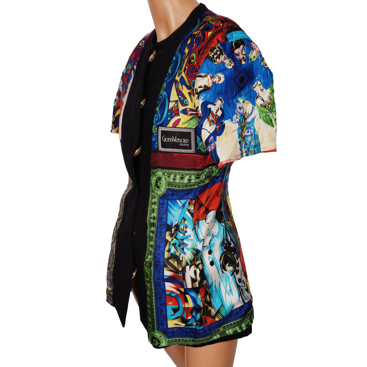 Vintage Gianni Versace Couture Silk and Wool Ladies Jacket Size 6 Small - Poppy's Vintage Clothing