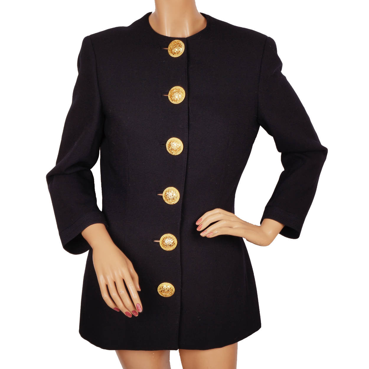 Vintage Gianni Versace Couture Silk and Wool Ladies Jacket Size 6 Small - Poppy's Vintage Clothing