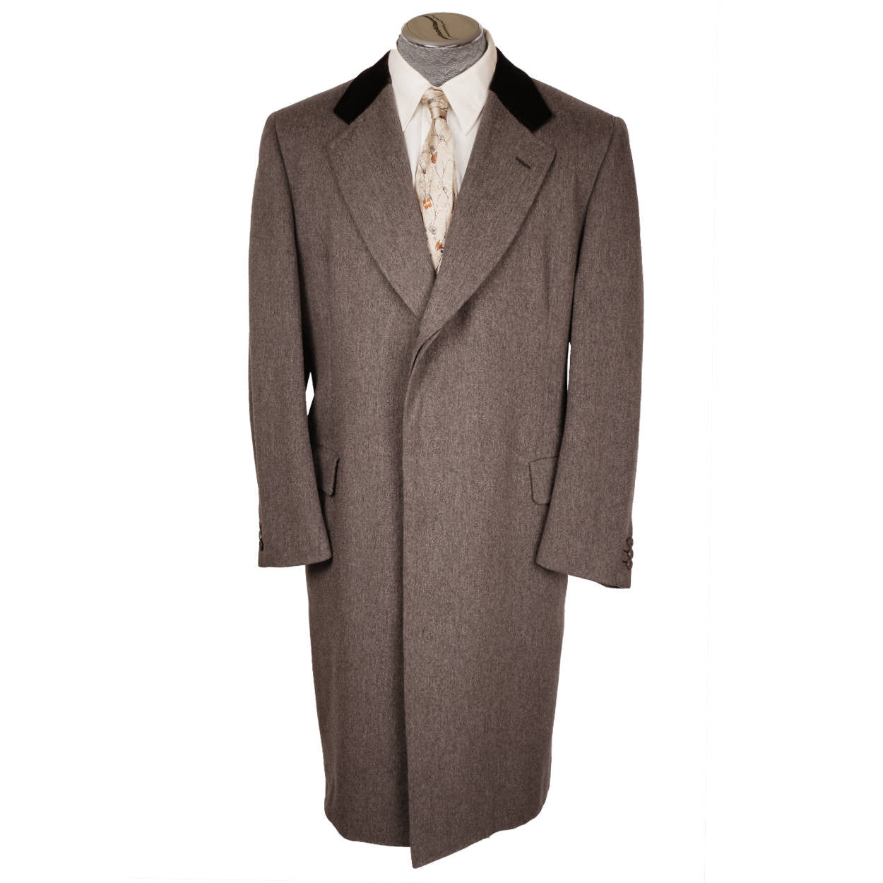 Vintage Gieves &amp; Hawkes Savile Row Wool Chesterfield Overcoat Chester Barrie 44 - Poppy's Vintage Clothing