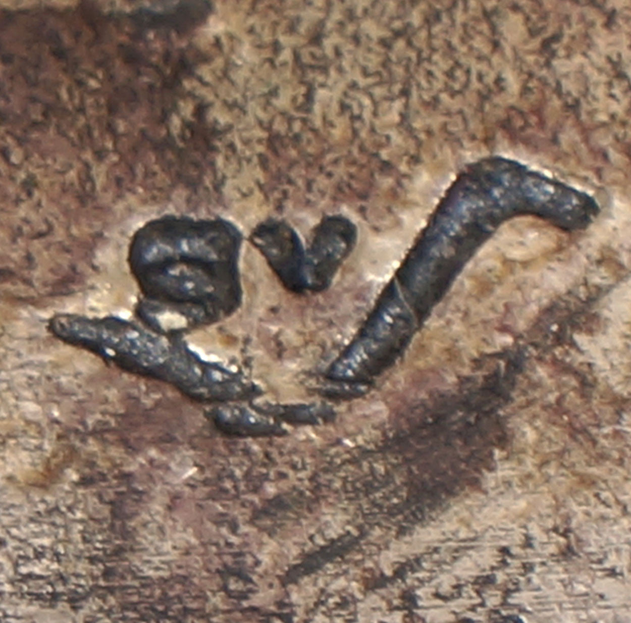 Vintage Brutalist Cuff Bracelet Gilles Guy Vidal 1960s Modernist Abstract Pewter - Poppy's Vintage Clothing