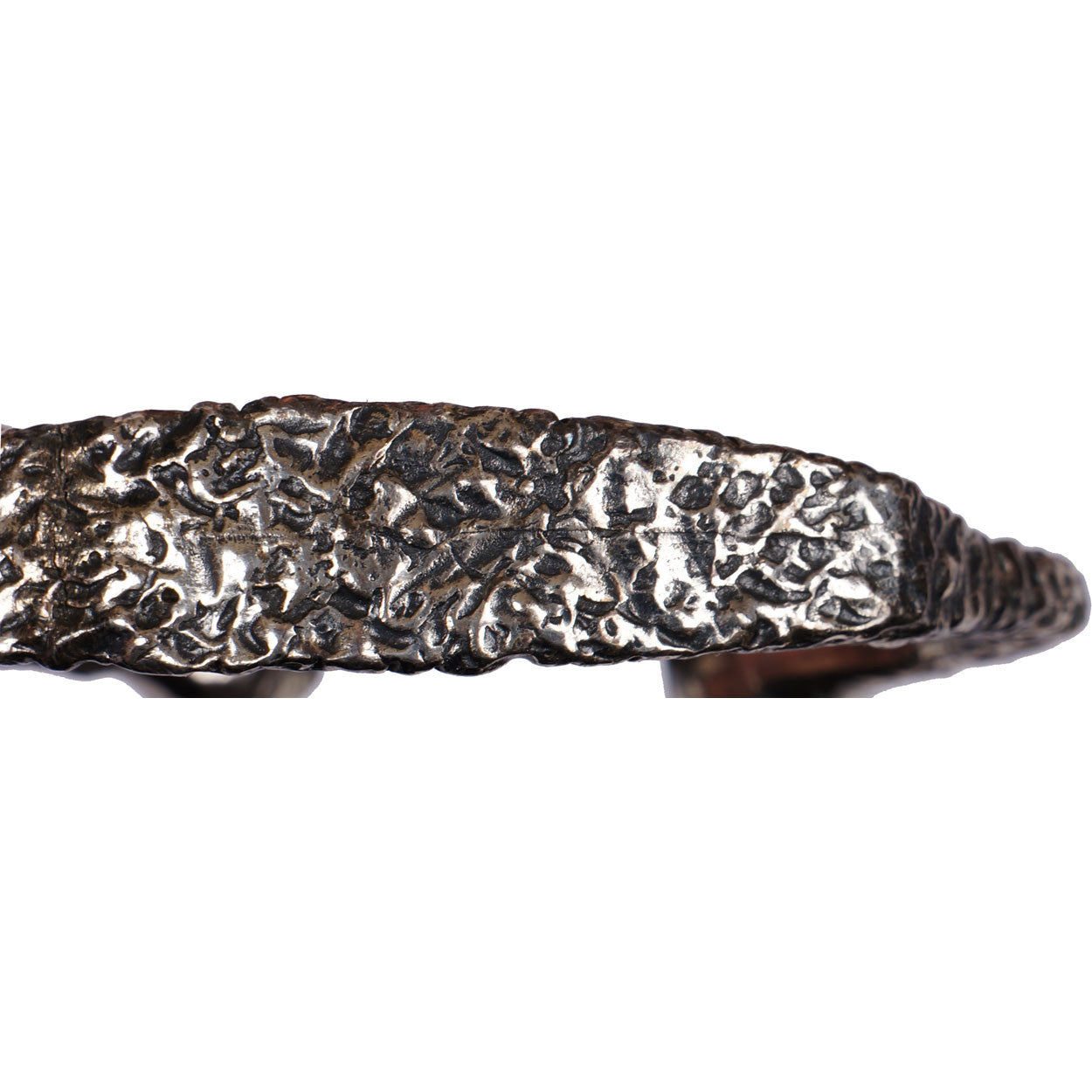 Vintage Brutalist Cuff Bracelet Gilles Guy Vidal 1960s Modernist Abstract Pewter - Poppy's Vintage Clothing