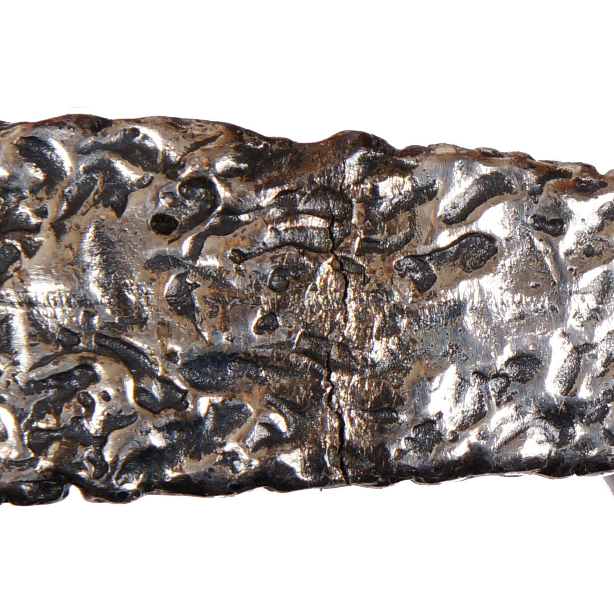 Vintage Brutalist Cuff Bracelet Gilles Guy Vidal 1960s Modernist Abstract Pewter - Poppy's Vintage Clothing