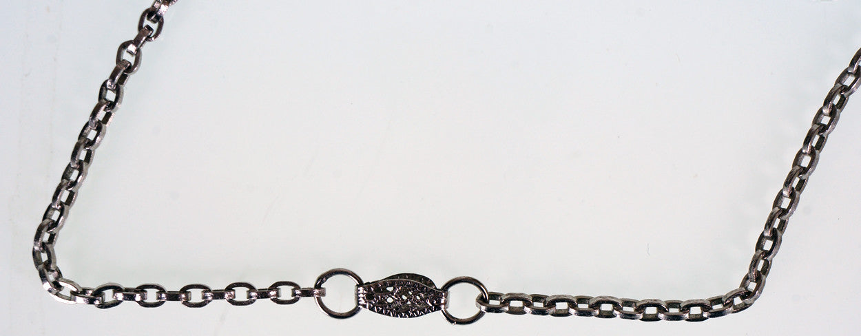 Vintage Gilles Guy Vidal Brutalist Pendant Necklace Modernist Abstract Pewter 1960s Signed GV - Poppy's Vintage Clothing