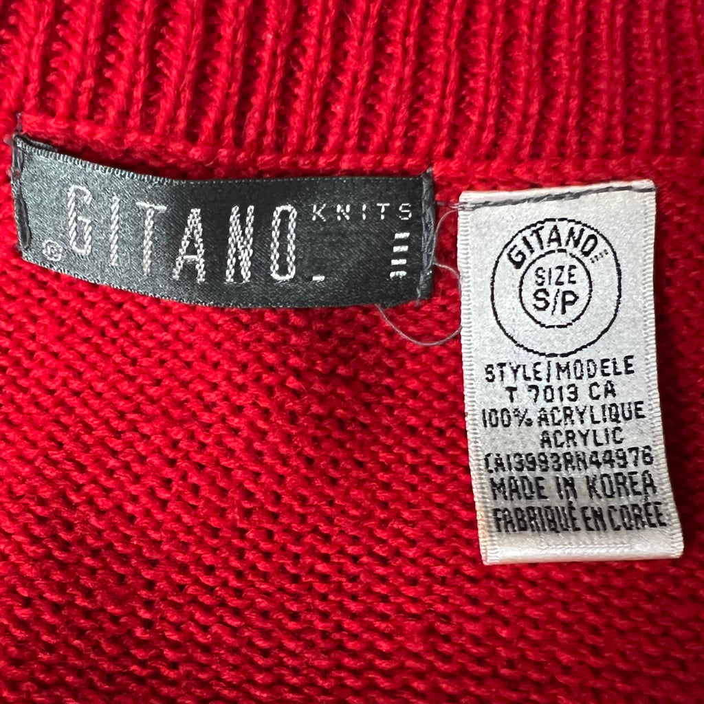Vintage Gitano 1980s Mens Pullover Sweater Acrylic Mens Sz S