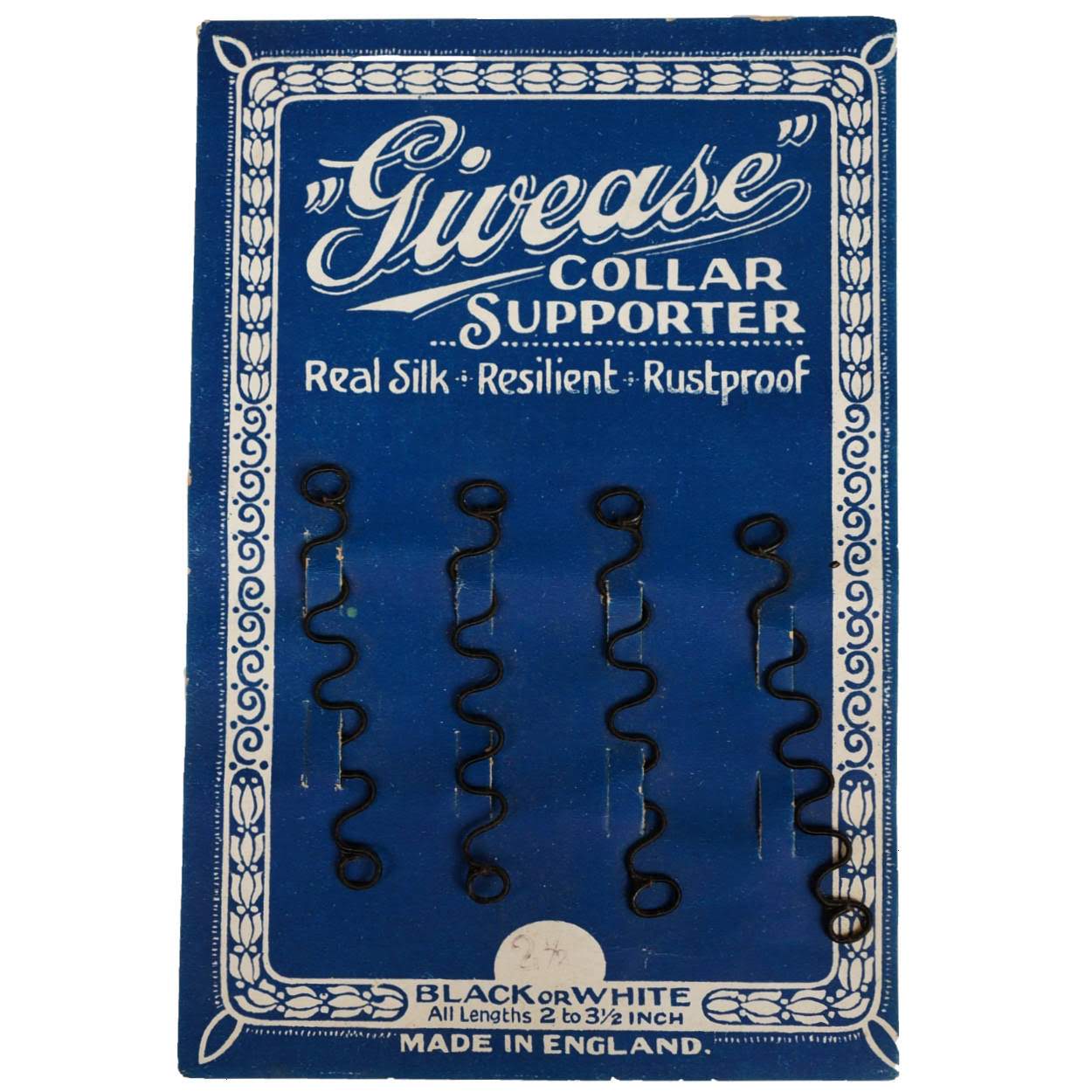 Antique Blouse Collar Supporter - Rare - on original card - Givease - Poppy's Vintage Clothing