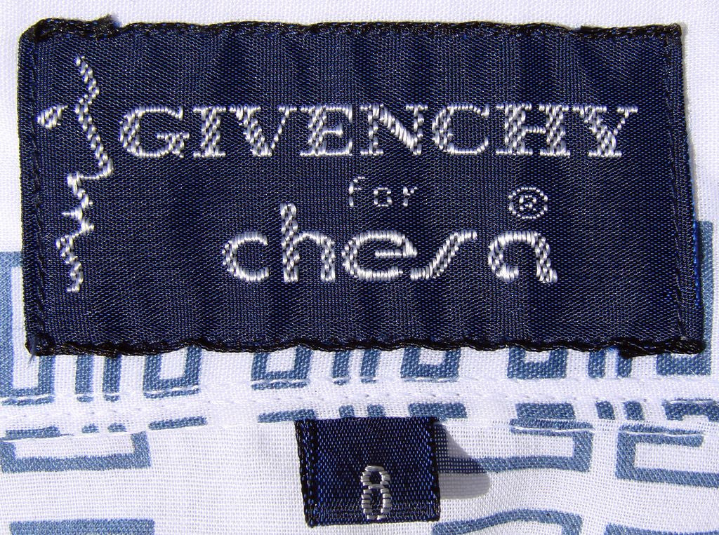 Vintage 1970s Givenchy Logo Blouse with Matching Kerchief Scarf - S - Poppy's Vintage Clothing
